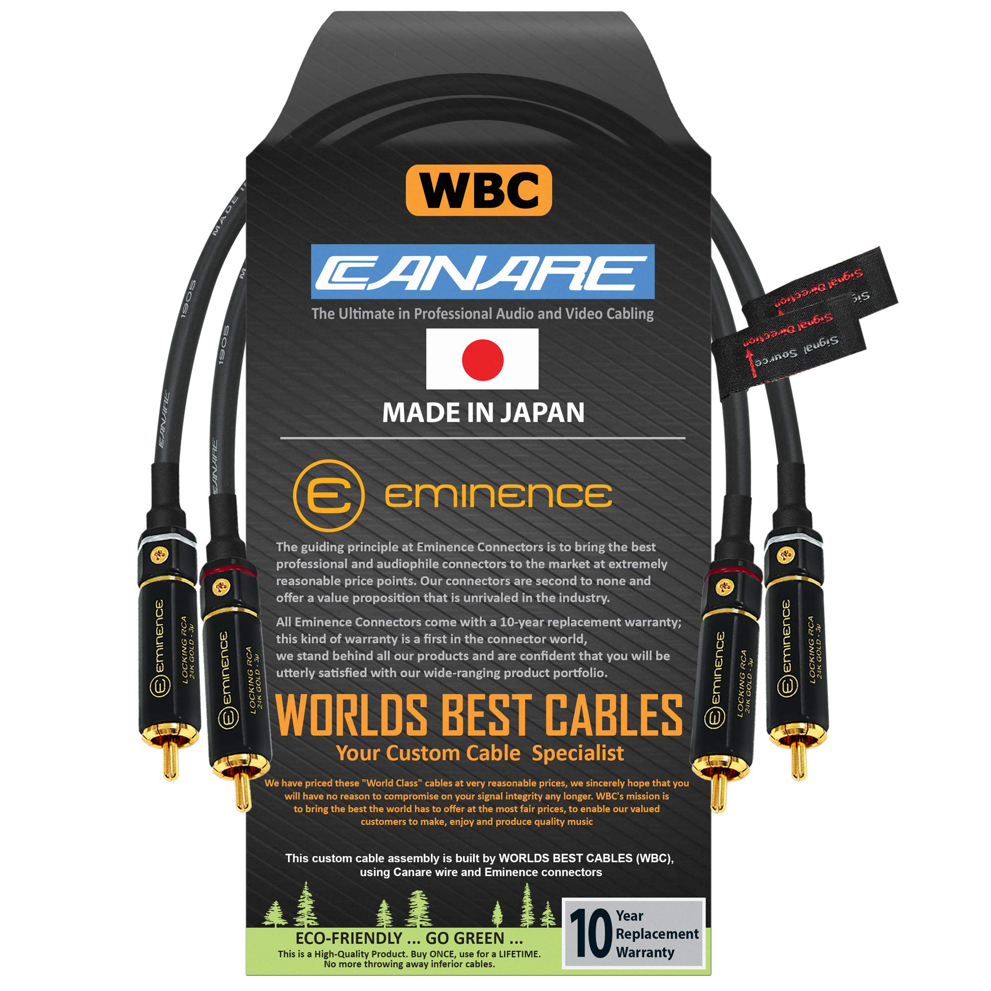 Amazon.com: WORLDS BEST CABLES: Canare L-4E6S - Locking RCA